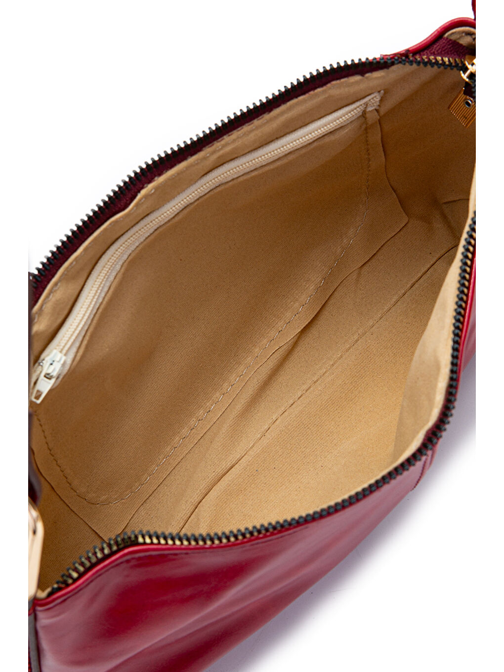 Suni Deri Baget Kadın Kol Çanta Sarah Bordo-3