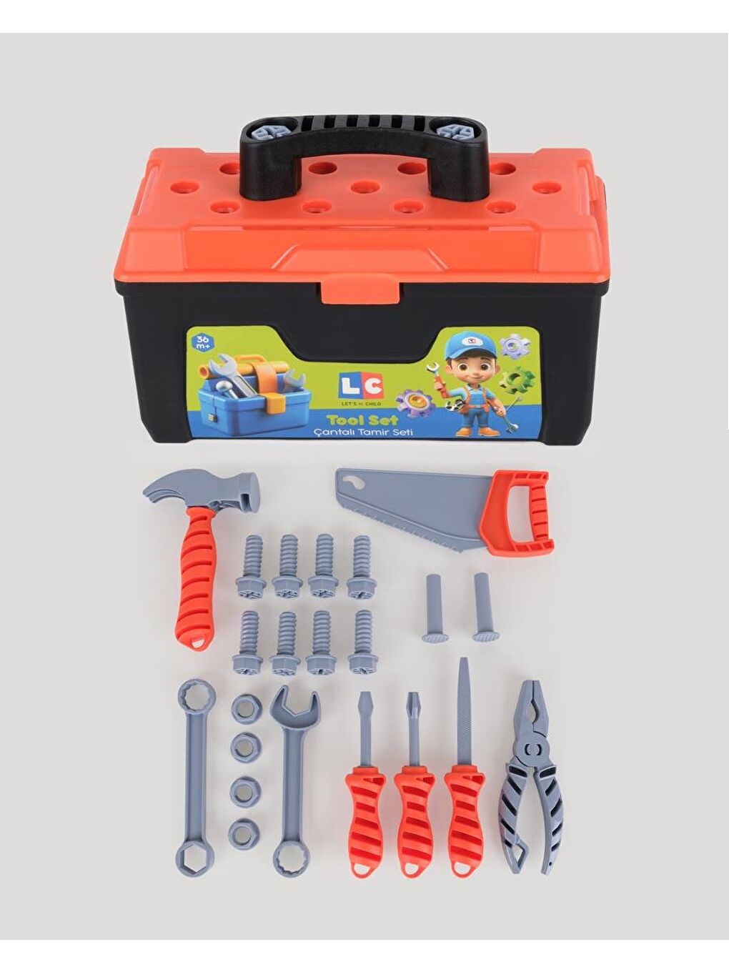 Çocuk Çantalı Tamir Seti Turuncu