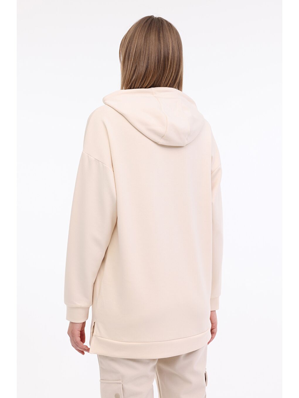 Gri WL ILSE 17BT231 5FX Taş Rengi Kadın Sweatshirt-1