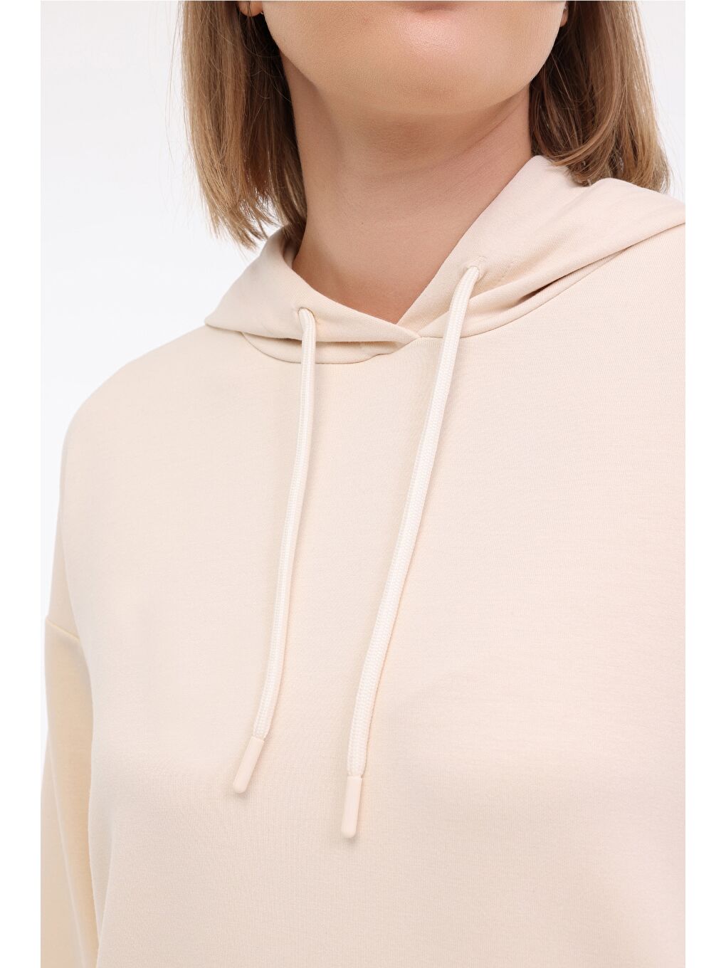 Gri WL ILSE 17BT231 5FX Taş Rengi Kadın Sweatshirt-3