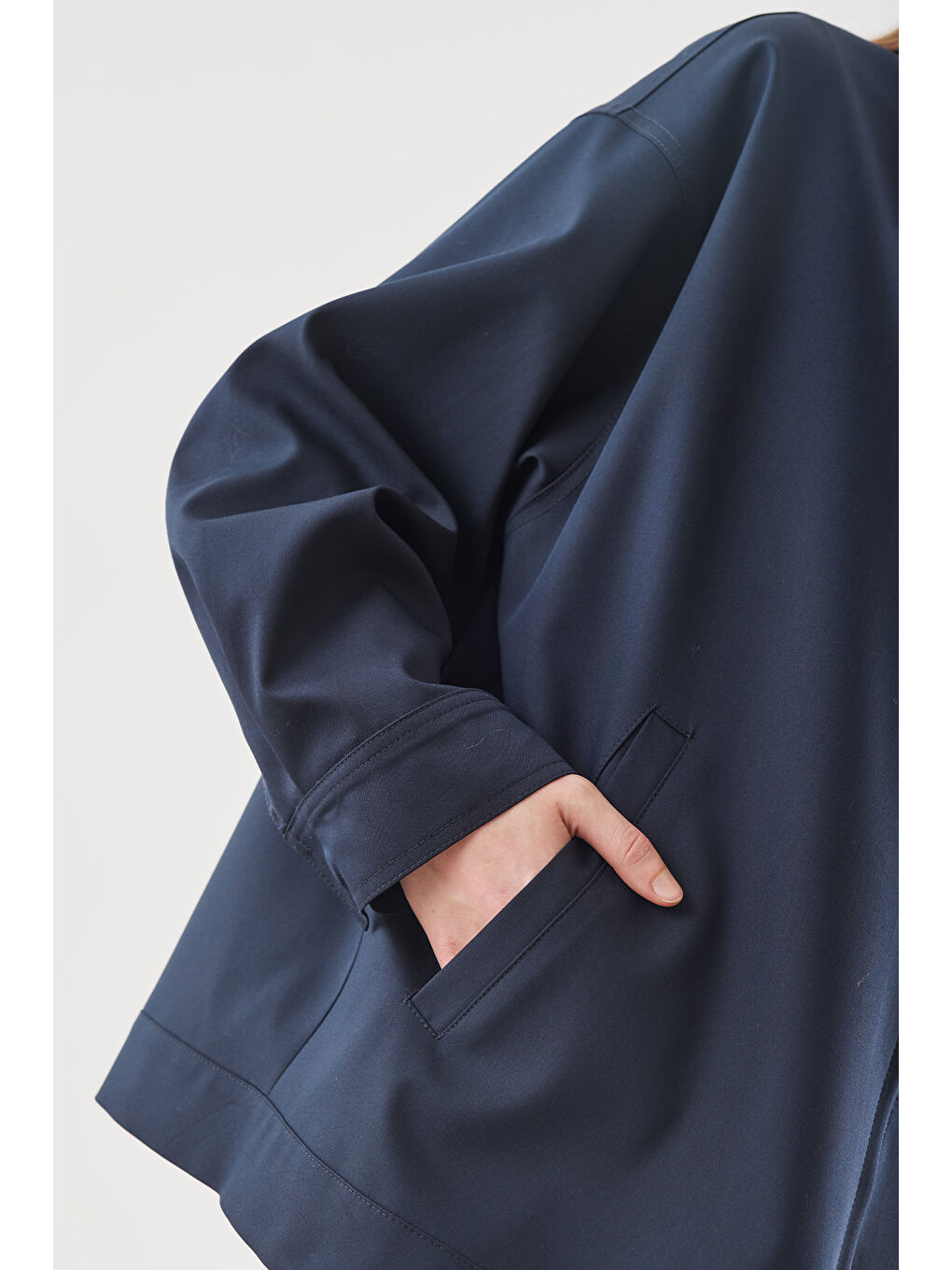 Manşet Detaylı Ceket Lacivert-1