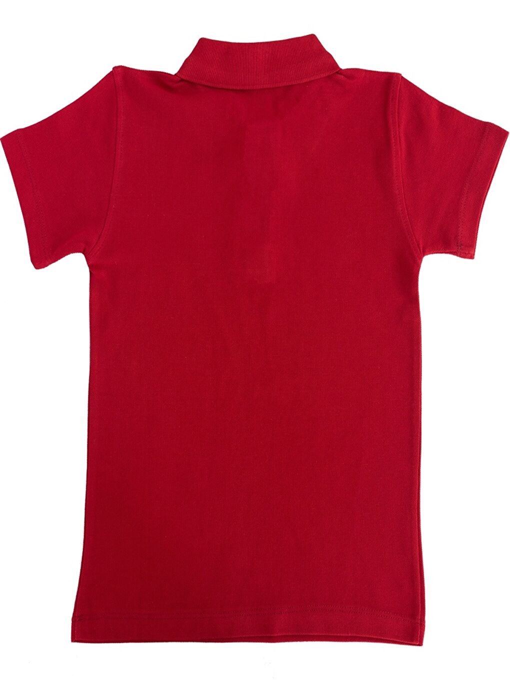 Kırmızı Kız Çocuk Okul Tarz %100 Pamuk T-Shirt -5-17 Yaş AG006-2