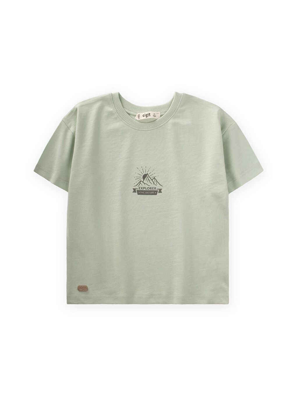 Turkuaz Erkek Çocuk Baskılı Tişört