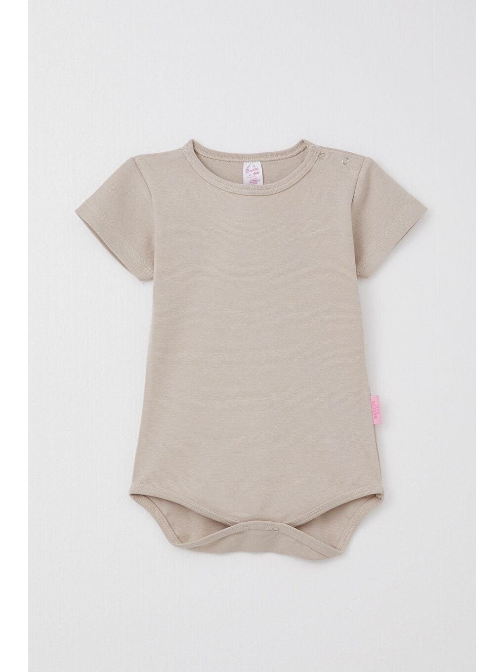 Kız Bebek Çıtçıtlı Zıbın Body Basic Koyu Bej (9 Ay-3 Yaş)-2