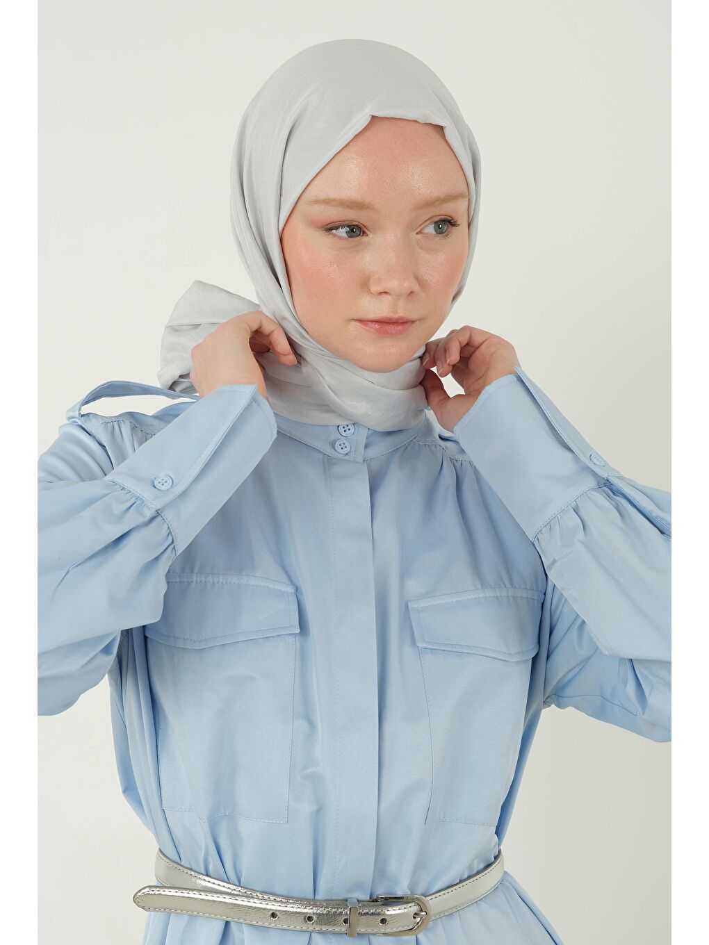 Soft Kraş Şal Buhar Gri