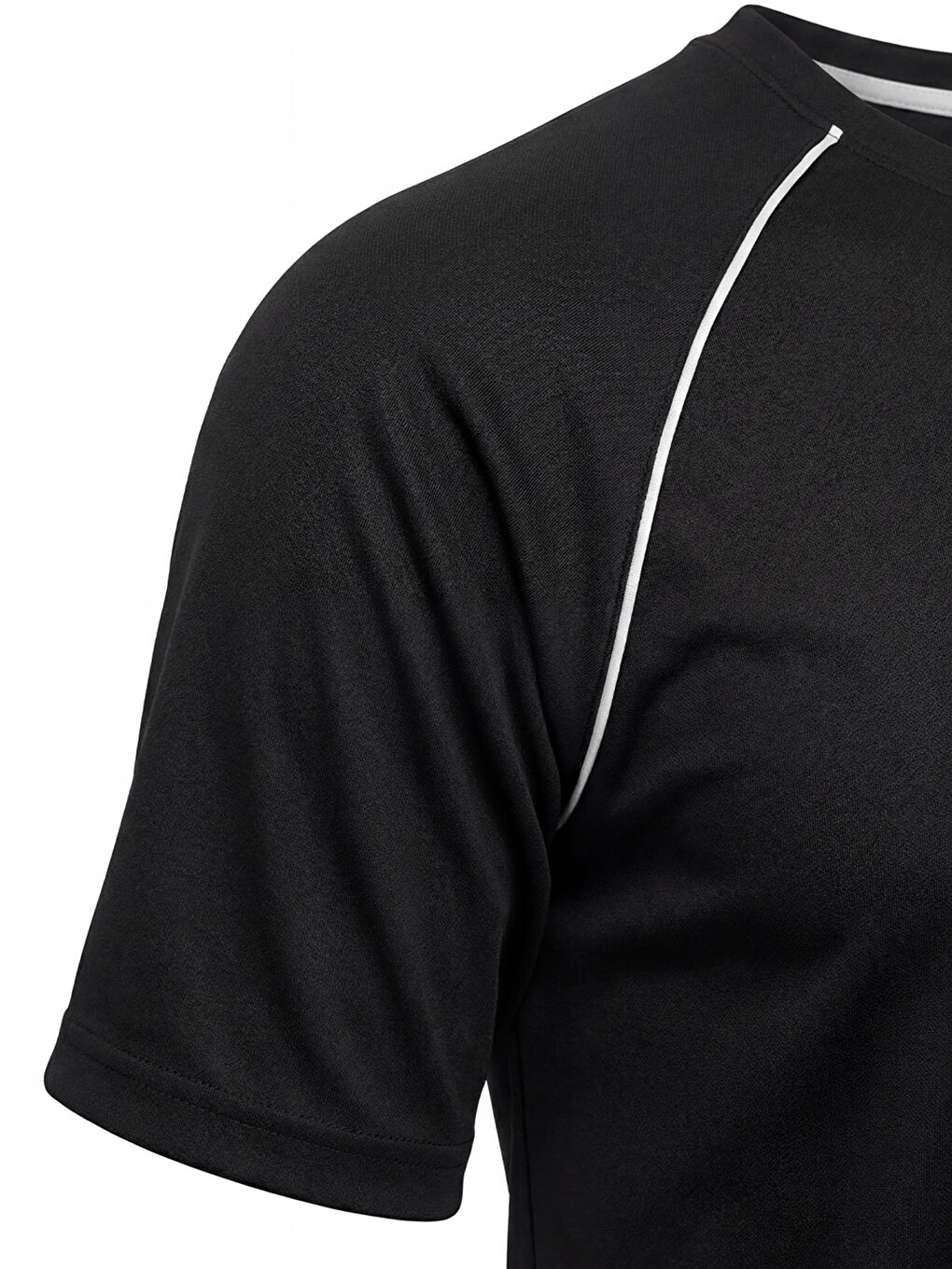 Siyah Activewear Erkek Trim Sport T-Shirt-5