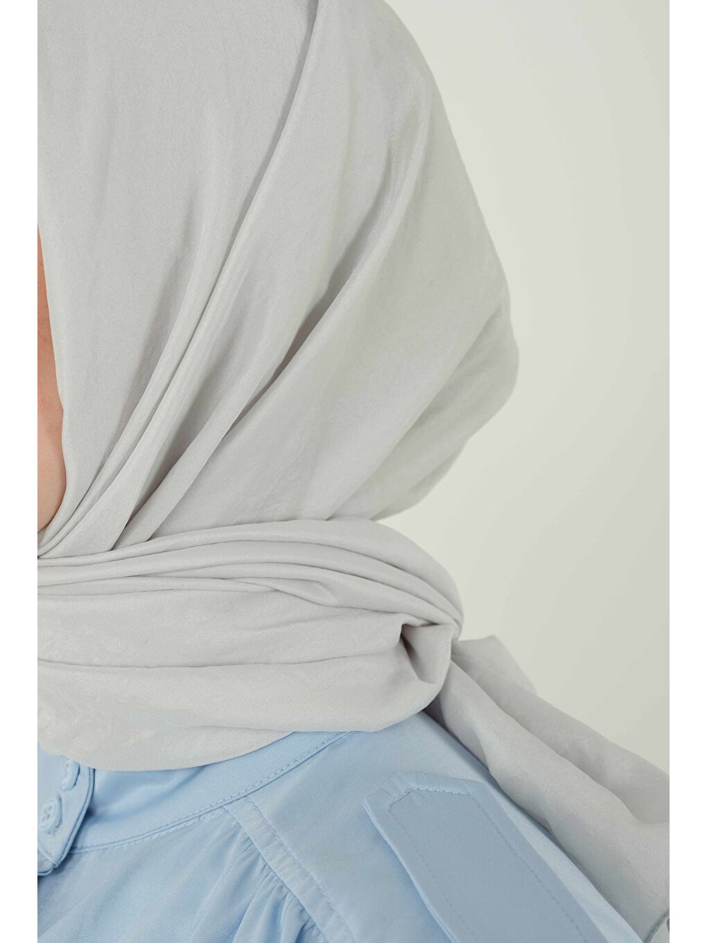 Soft Kraş Şal Buhar Gri-2