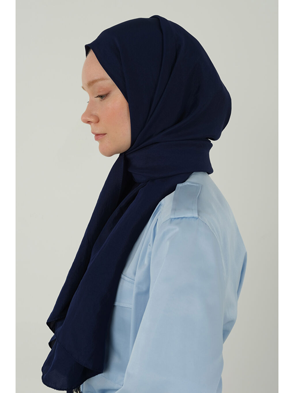 Soft Kraş Şal Gece Mavi-1