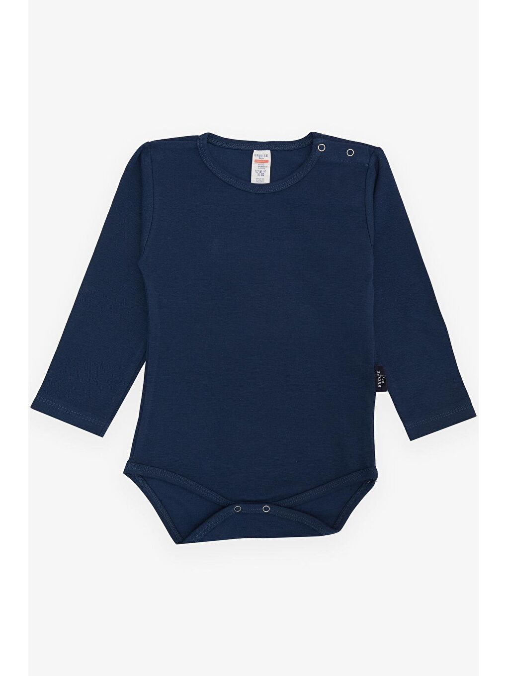 Erkek Bebek Çıtçıtlı Zıbın Body Basic Koyu Lacivert (9 Ay-3 Yaş)