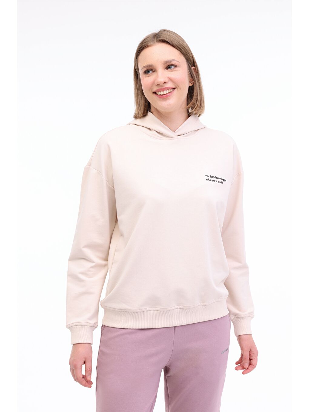 WL ANNA 17CT1179 5FX Bej Kadın Sweatshirt