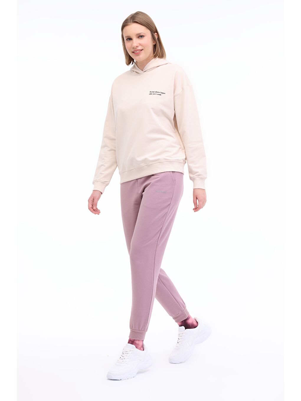 WL ANNA 17CT1179 5FX Bej Kadın Sweatshirt-2