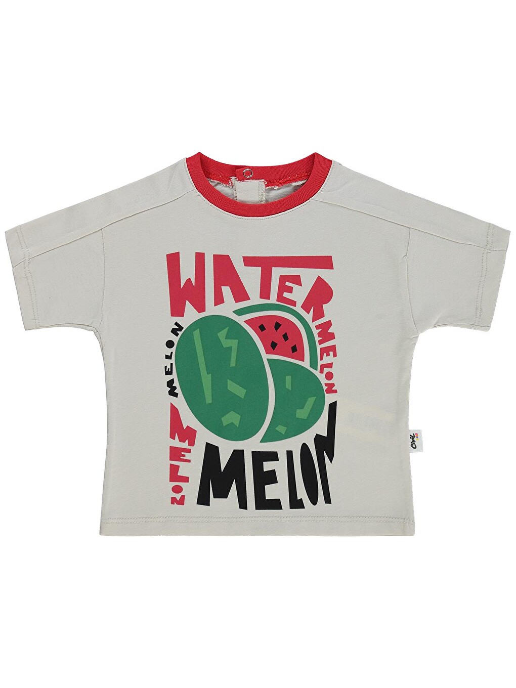 Baby Watermelon Baskılı 6-18 Ay Tişört - Bej