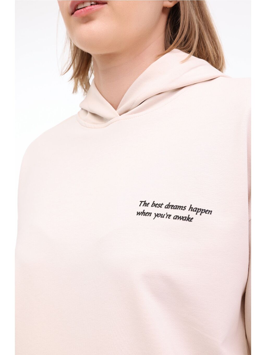 WL ANNA 17CT1179 5FX Bej Kadın Sweatshirt-3