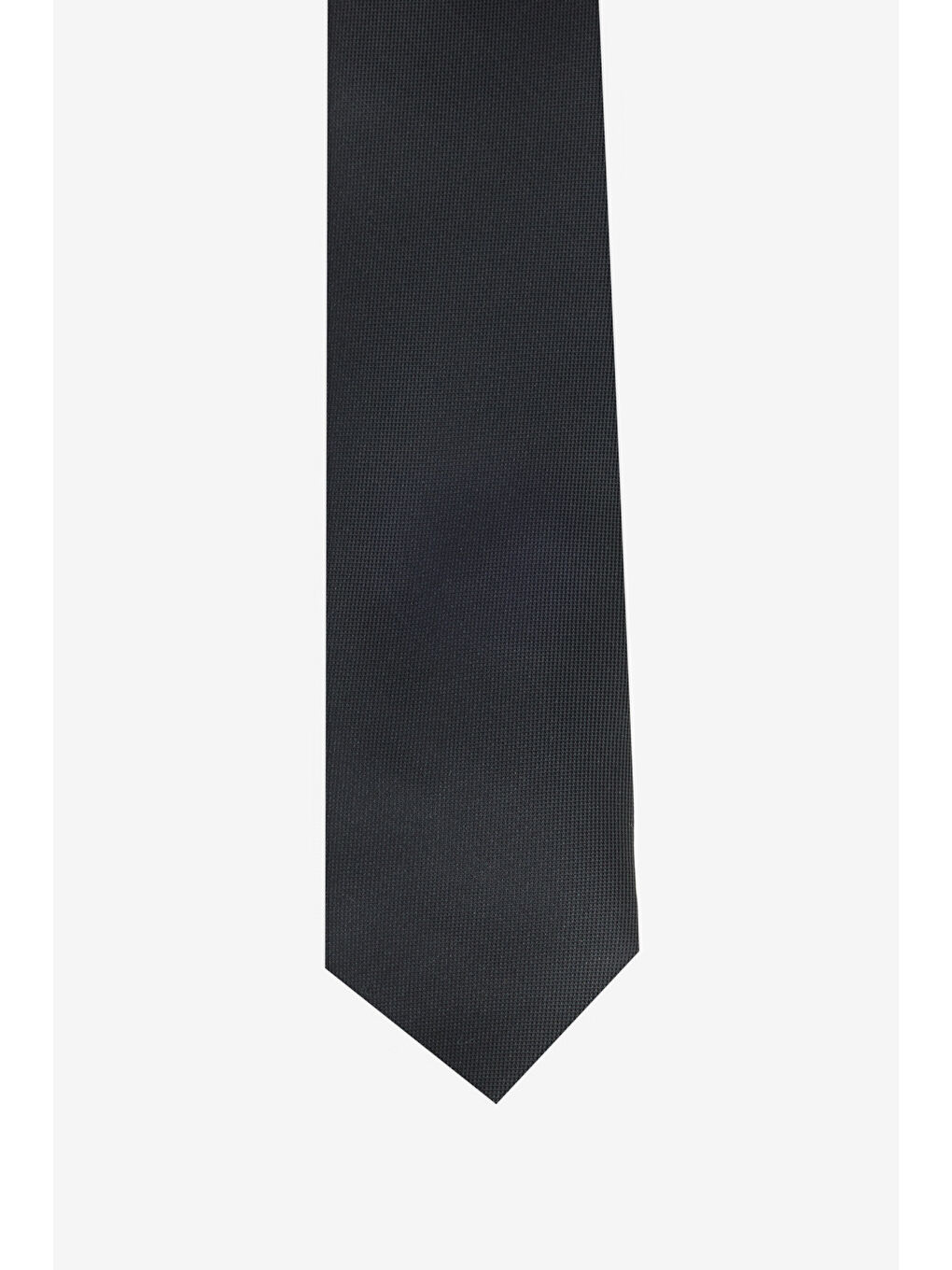 Erkek Siyah Desenli İpek İnce Kravat-1