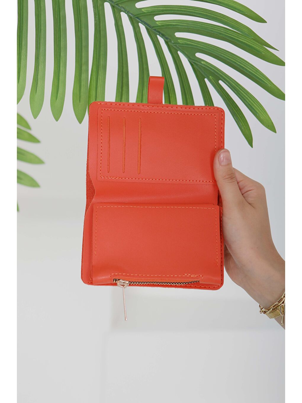 Kadın Turuncu Cüzdan - 27492-2