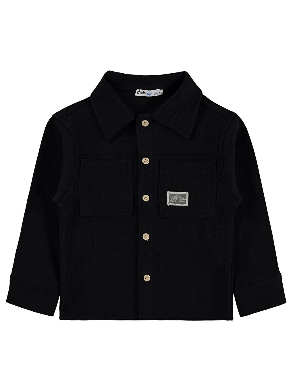 Boys Basic 2-5 Yaş Gömlek - Siyah