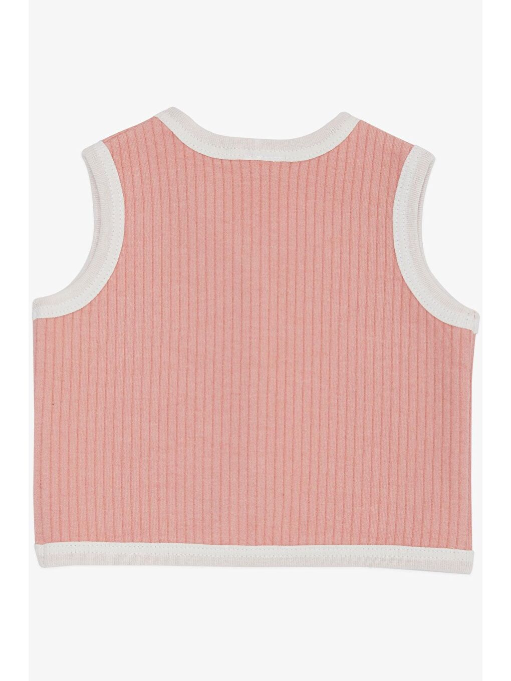 Pembe Kız Bebek Yelek Düğmeli Gülkurusu (0-9 Ay)-1