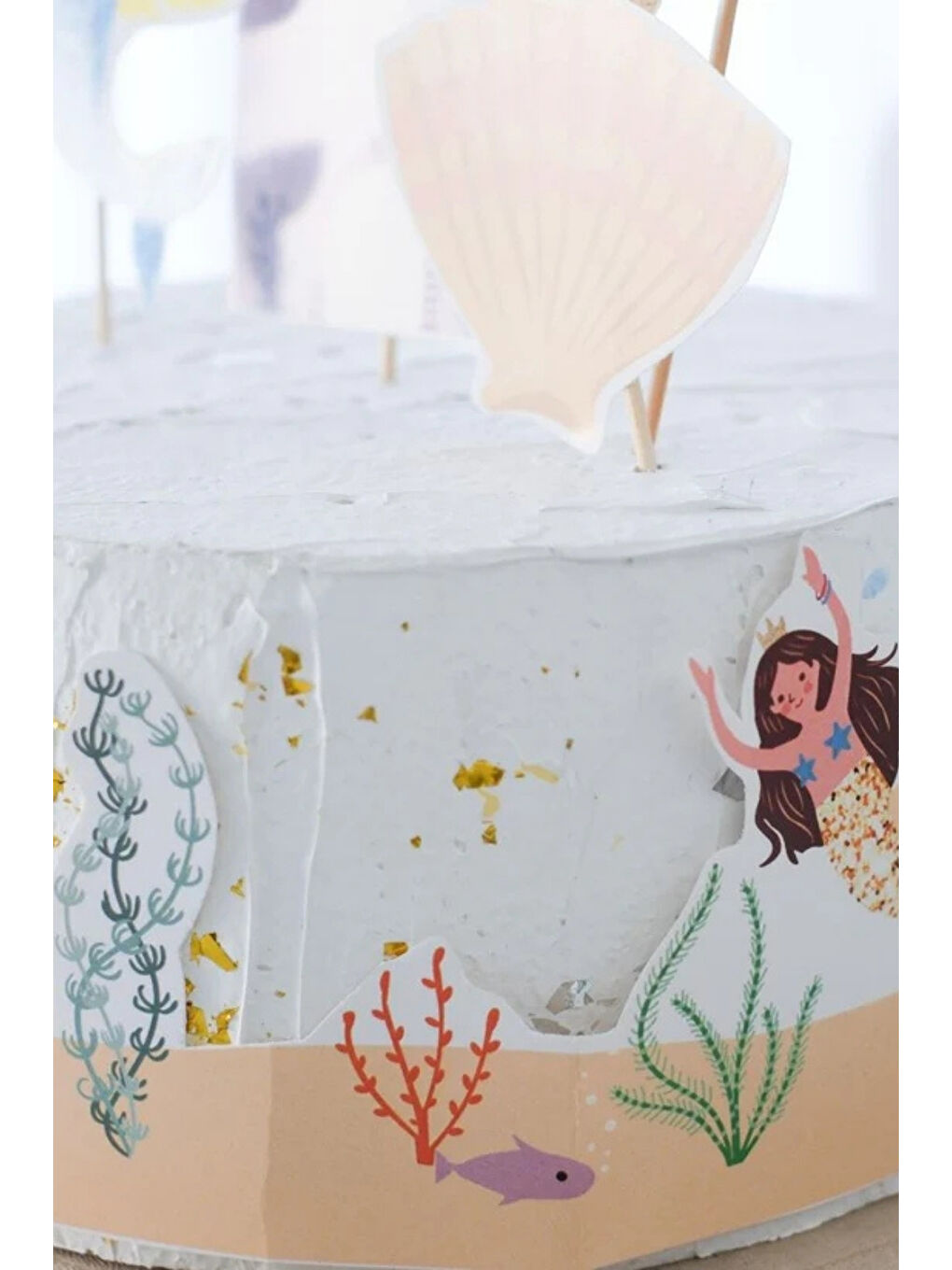 Karışık Çok Renkli  Deniz Kızı Temalı Parti Masa Süsü-2