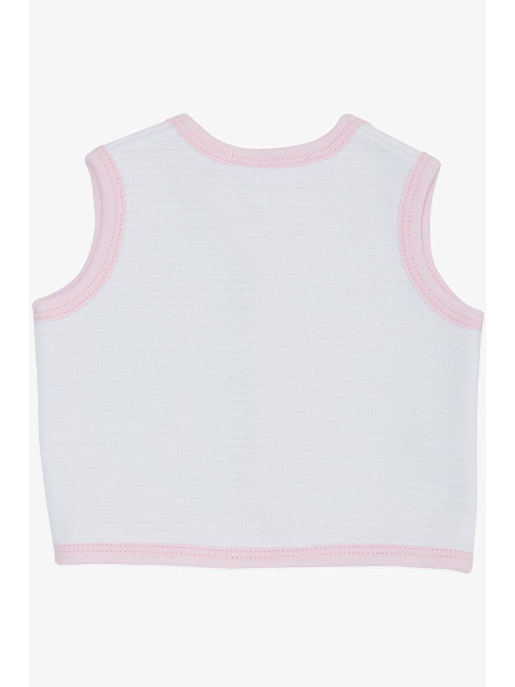 Kız Bebek Yelek Düğmeli Beyaz (0-9 Ay)-1