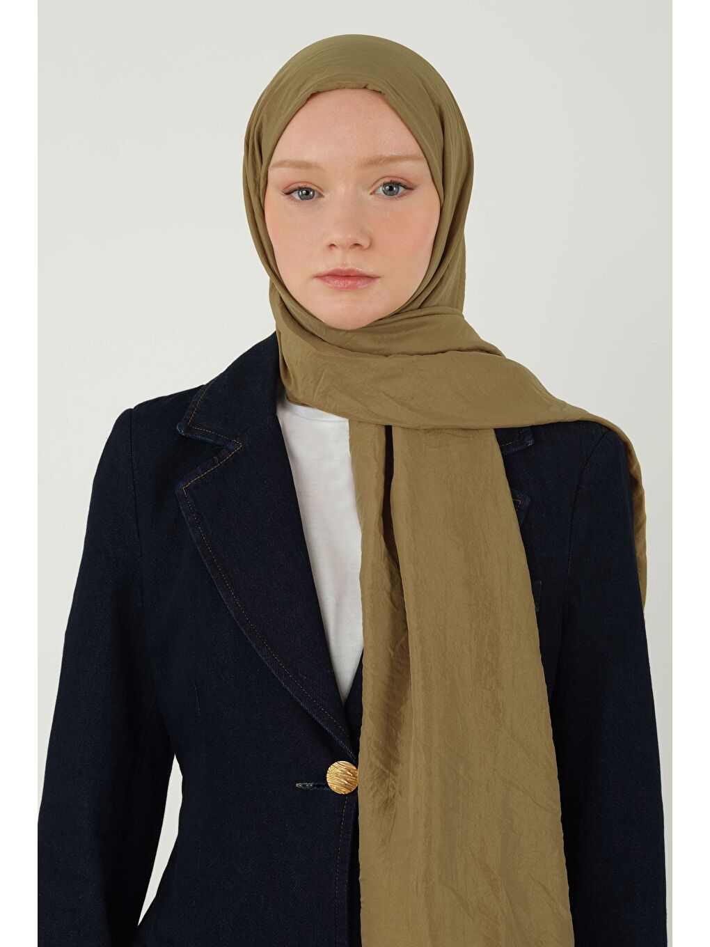 Yeşil Soft Kraş Şal Açık Olive