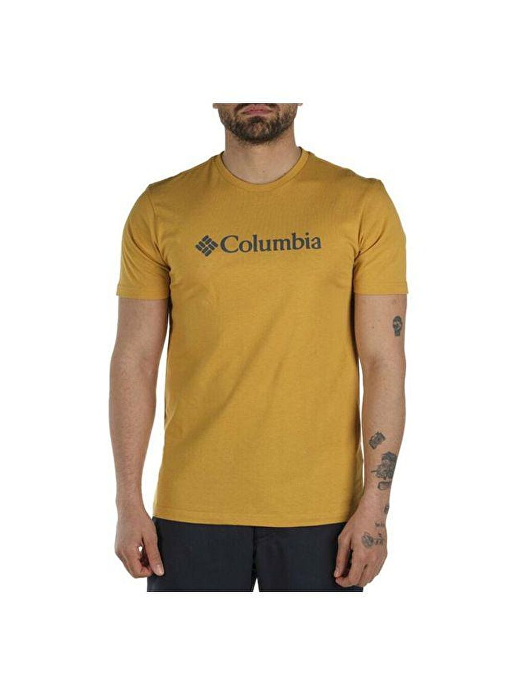 Columbia Sarı CSC M Basic Logo Brushed Erkek Kısa Kollu T-Shirt Hardal CS0287-718