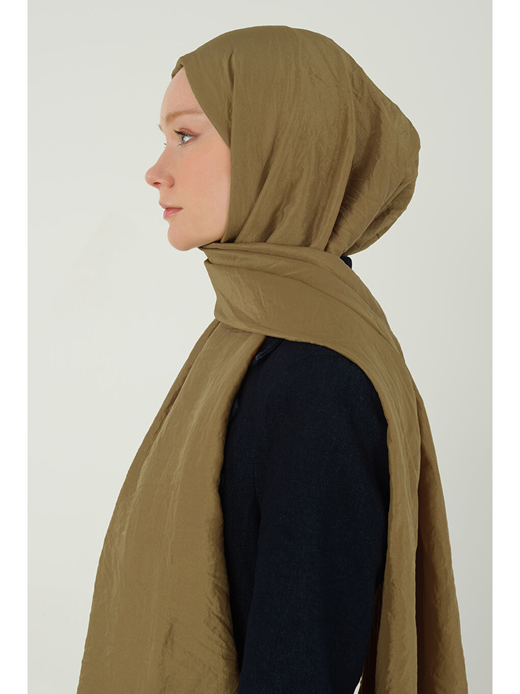 Yeşil Soft Kraş Şal Açık Olive-3