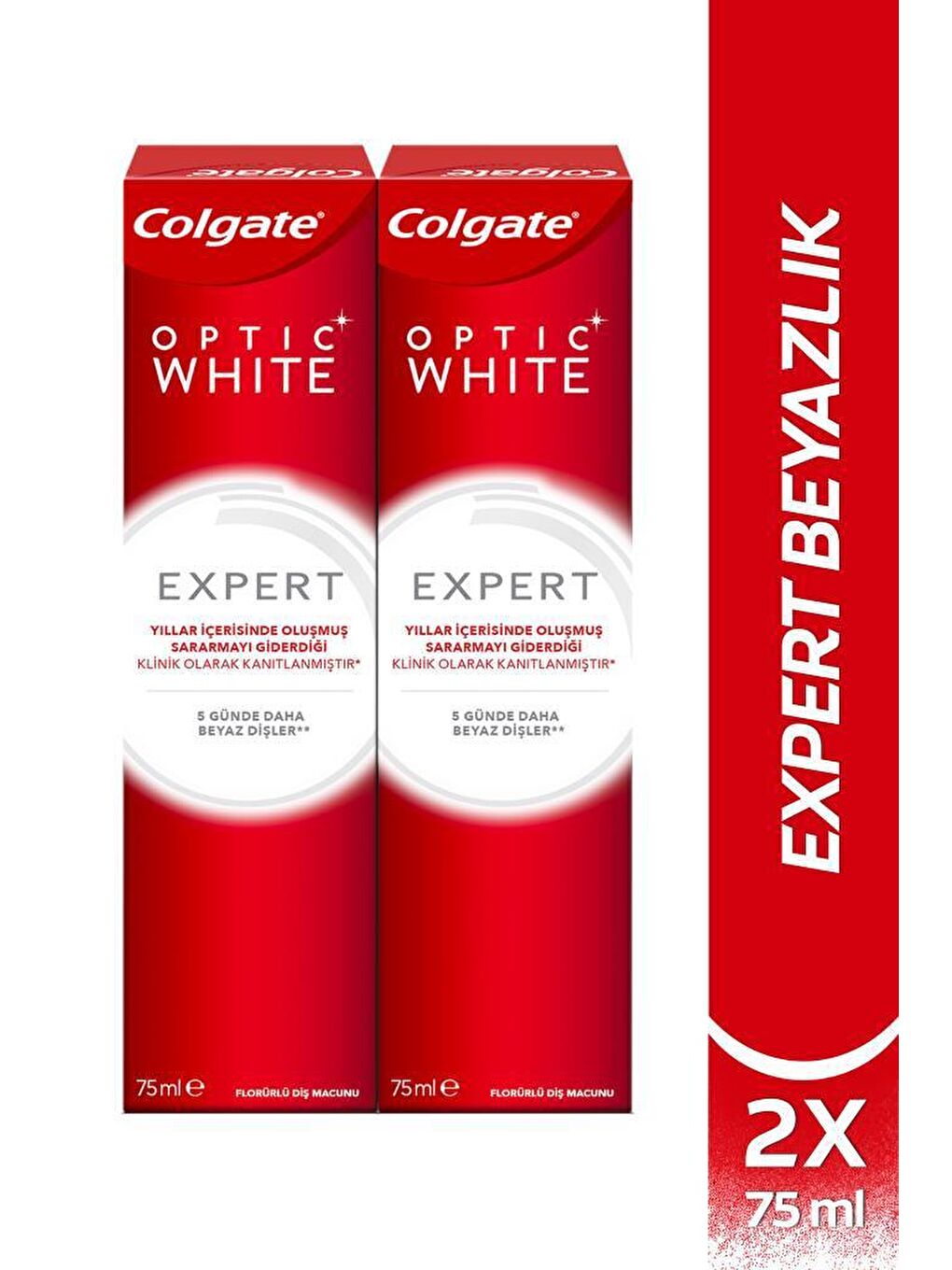 Colgate Beyaz Optic White Expert White Beyazlatıcı Diş Macunu 75 ml x 2 Adet