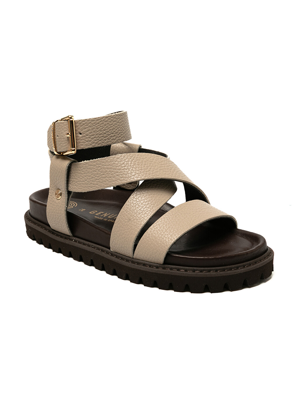 Bej Kadın Sandalet ZAHA EMBOSSED G106324 LeatherTaupe-1