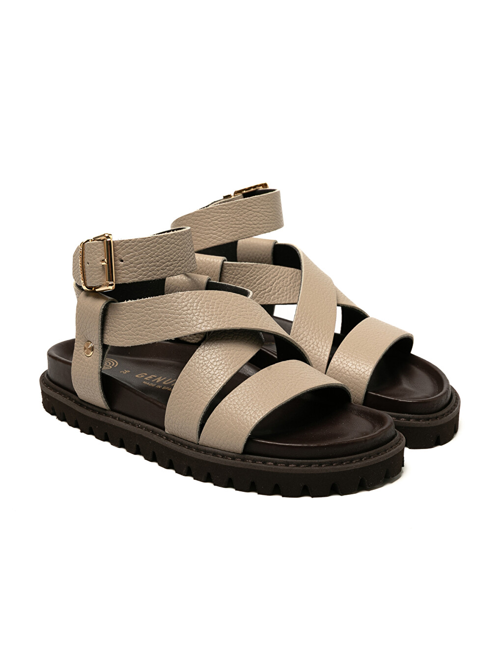 Bej Kadın Sandalet ZAHA EMBOSSED G106324 LeatherTaupe-2