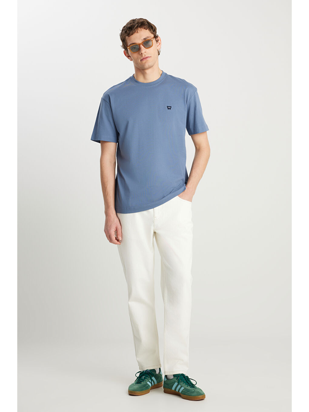 %100  Pamuk Frank Relaxed Fit Beyaz Jean Denim Pantolon