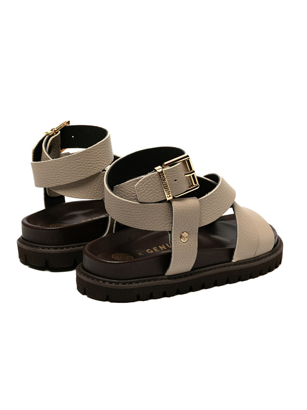 Bej Kadın Sandalet ZAHA EMBOSSED G106324 LeatherTaupe-4