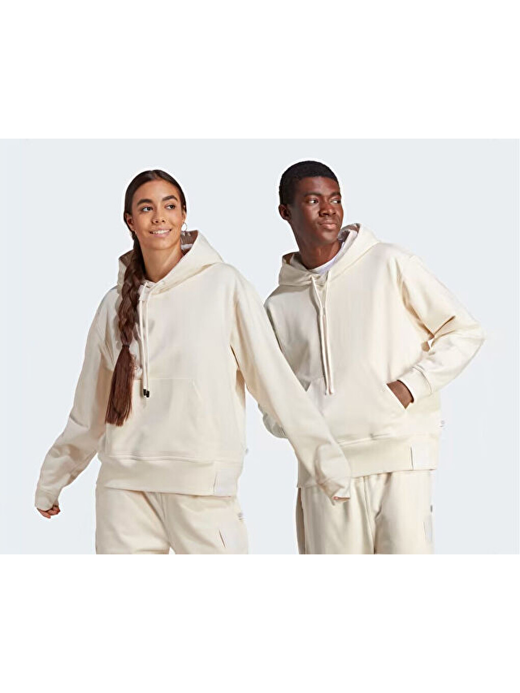 M Pd Hoodie Unisex Günlük Sweatshirts Ic4081 Bej-8