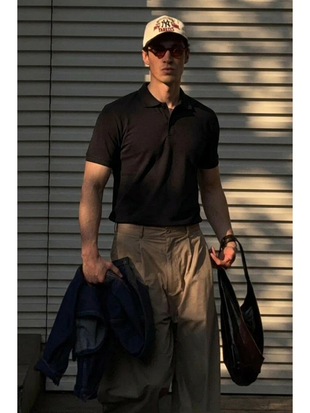 Erkek Klasik Slim Fit Siyah Polo Yaka Tişört