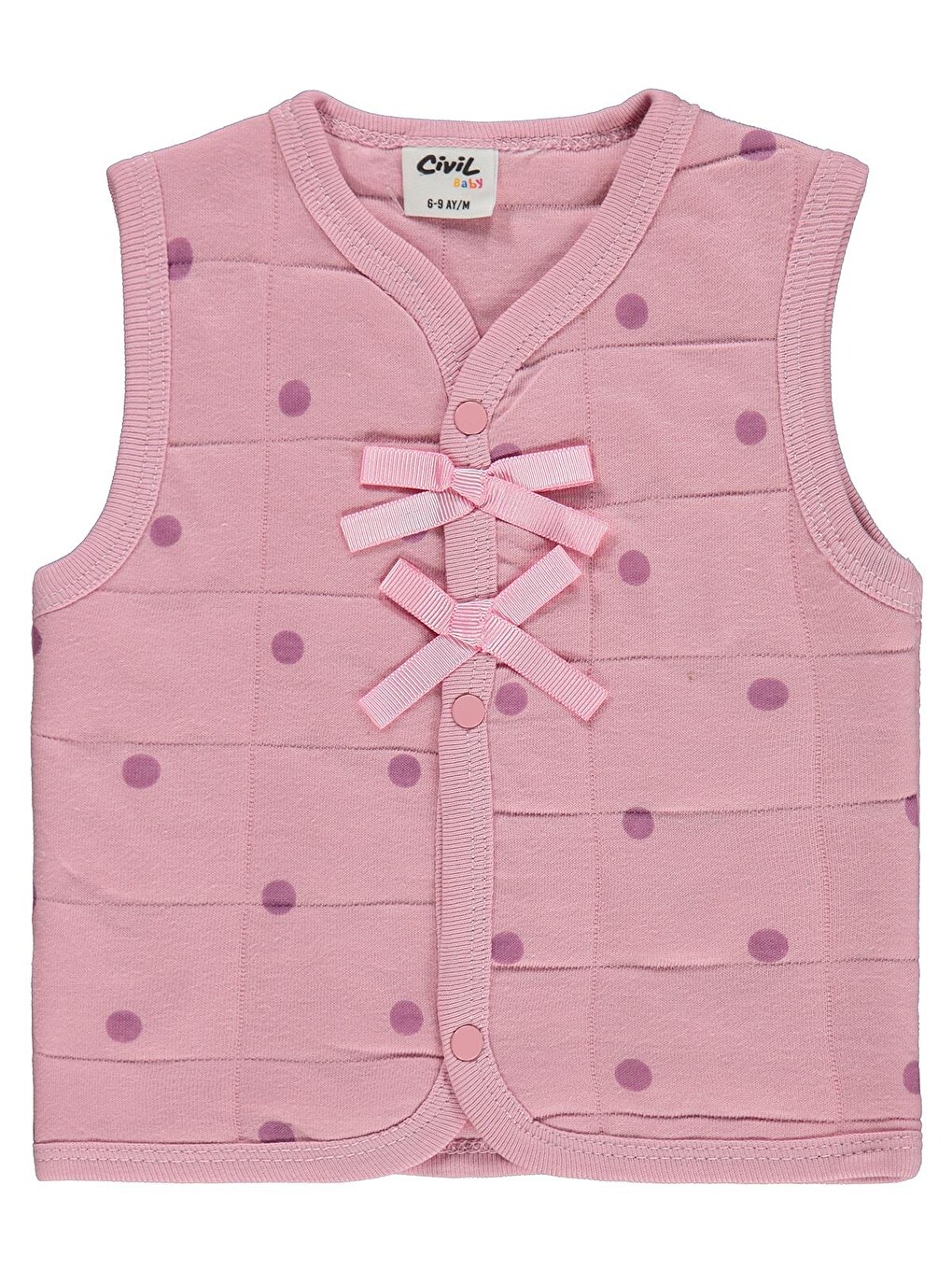 Baby Puan Emp Fiyonklu 6-18 Ay Yelek - Pembe