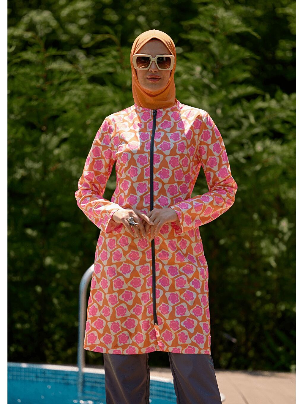 Tesettür Mayo Retro Turuncu-2