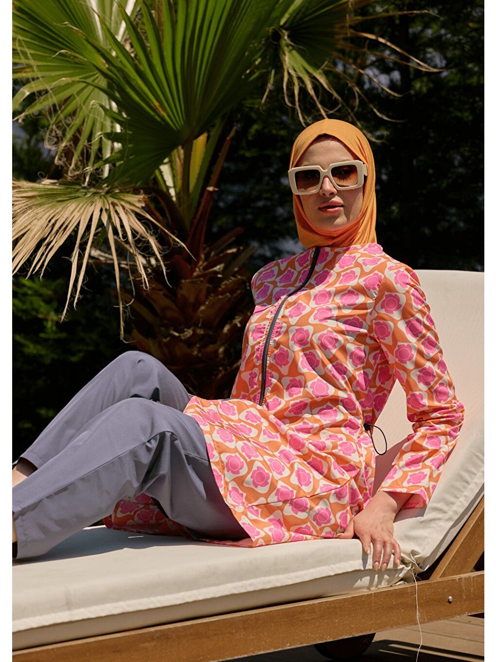 Tesettür Mayo Retro Turuncu-3