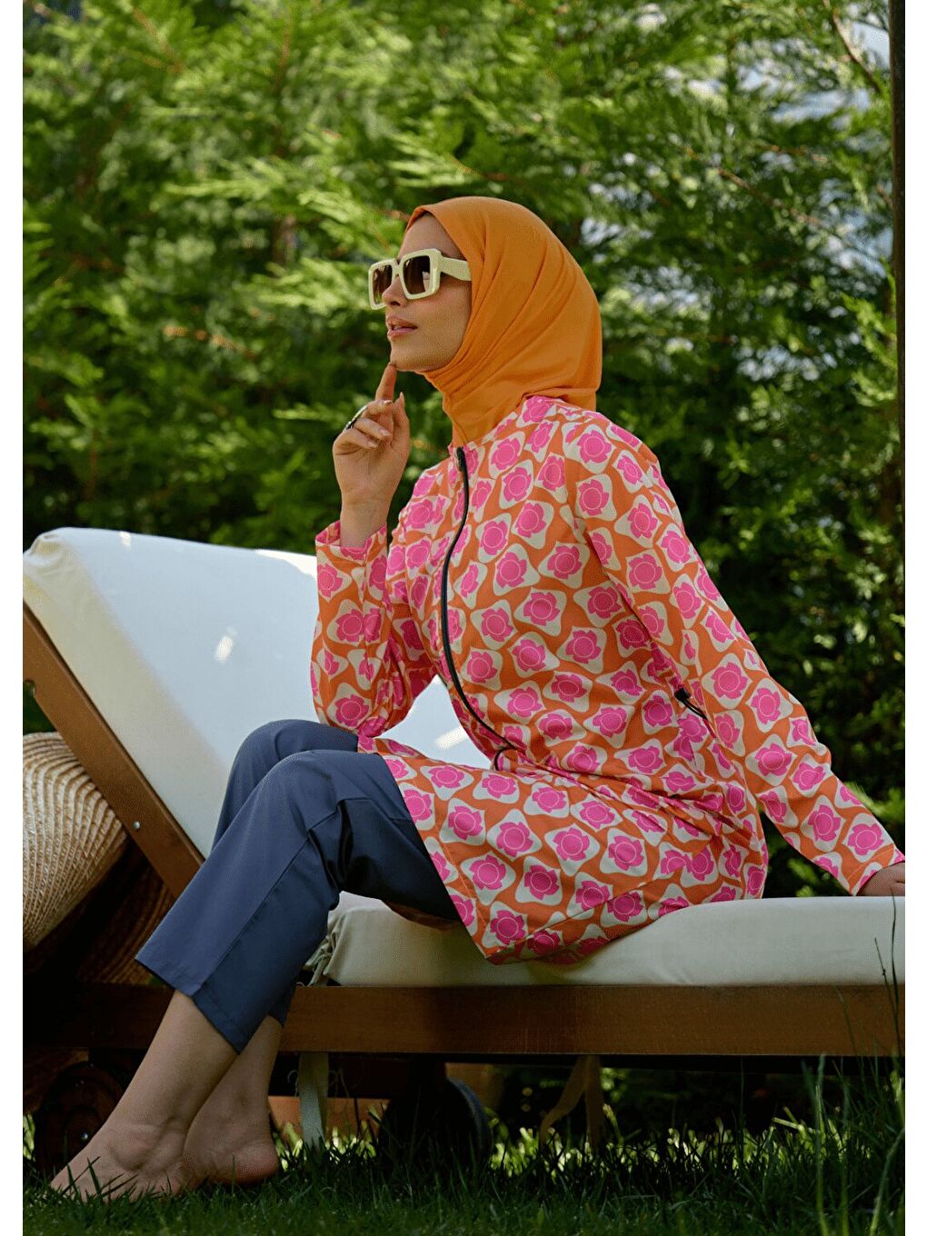 Tesettür Mayo Retro Turuncu-4