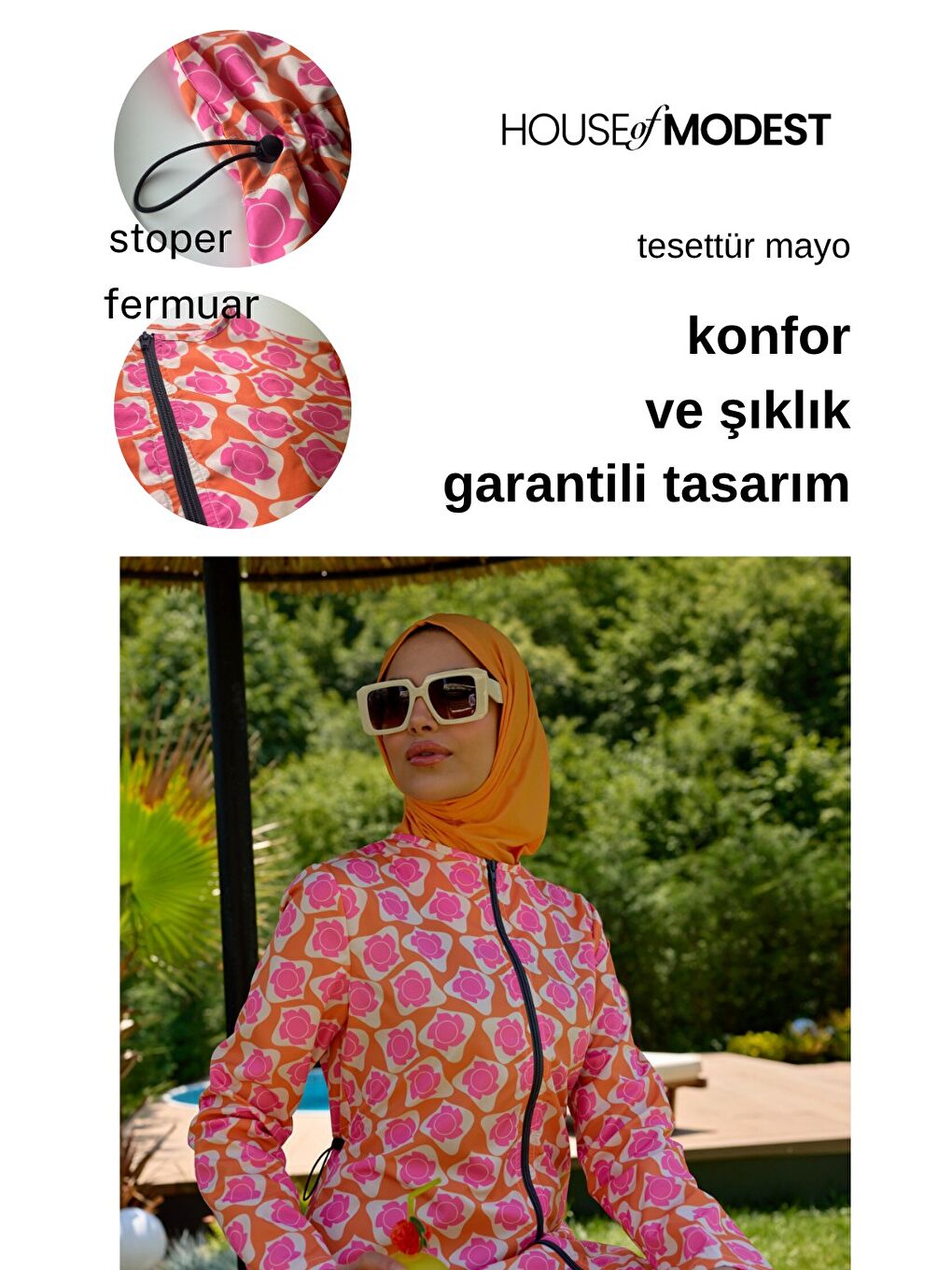Tesettür Mayo Retro Turuncu-6