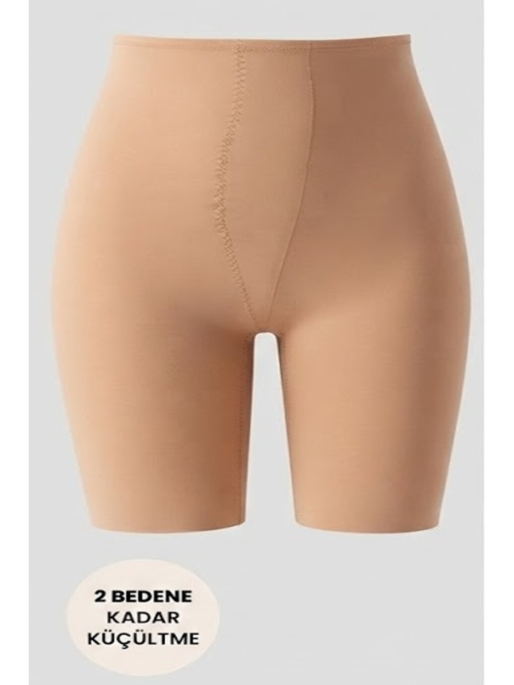 Bej Uzun Lazer Kesim Boxer Korse 9602 Ten