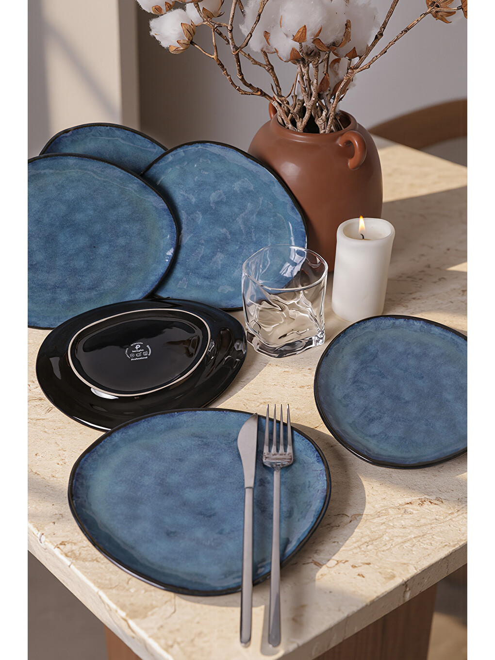 Karışık Professional Trior Pasta Tabağı 22 Cm 6 Adet-1