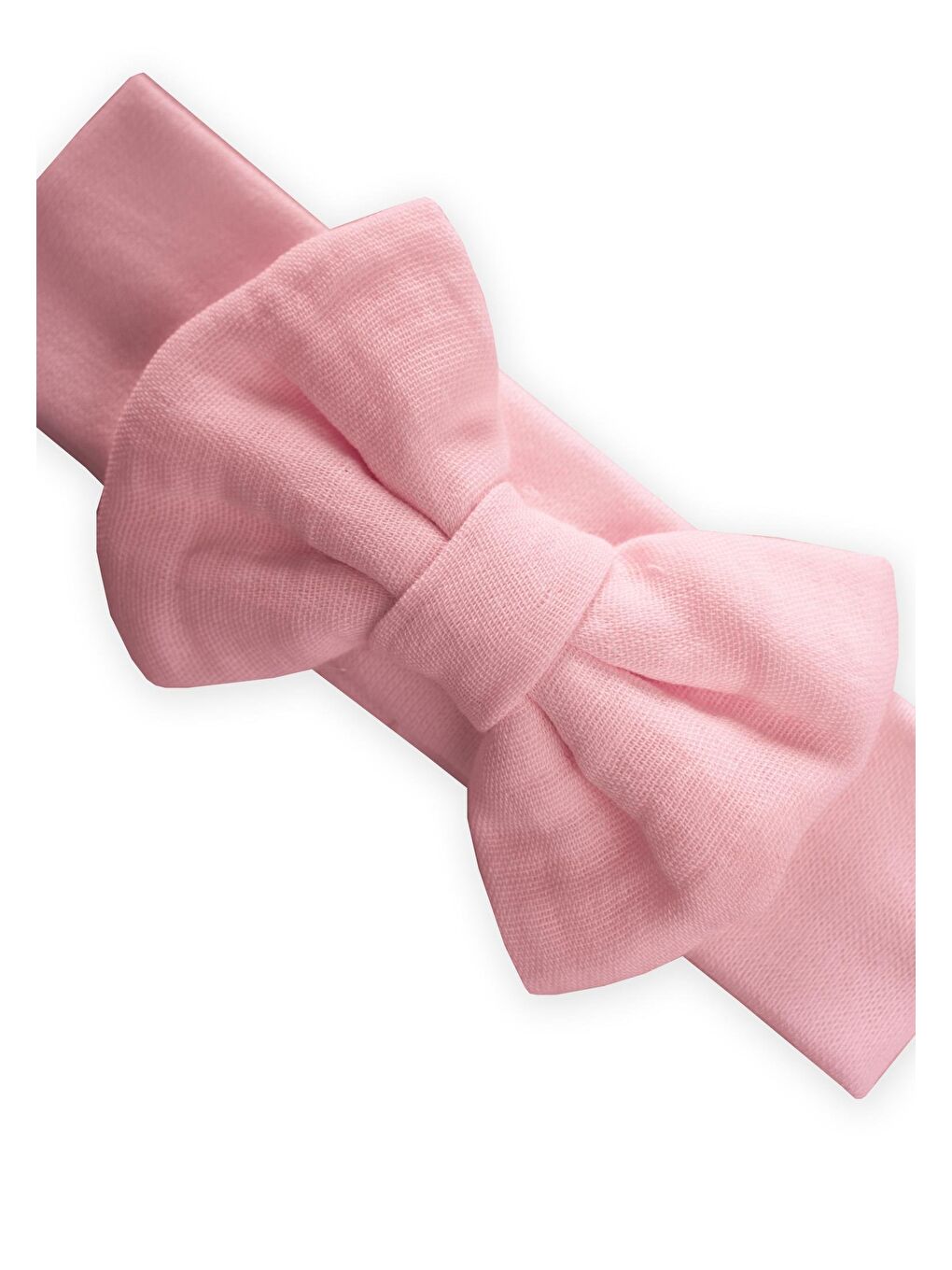Kurdeleli Bebe Bandanası Pudra Pembe-1