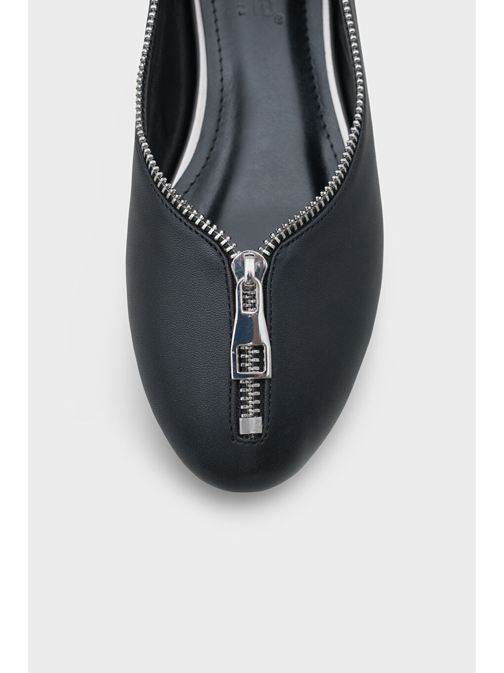 Siyah Laurella Kısa Topuklu Fermuarlı Kadın Babet-2