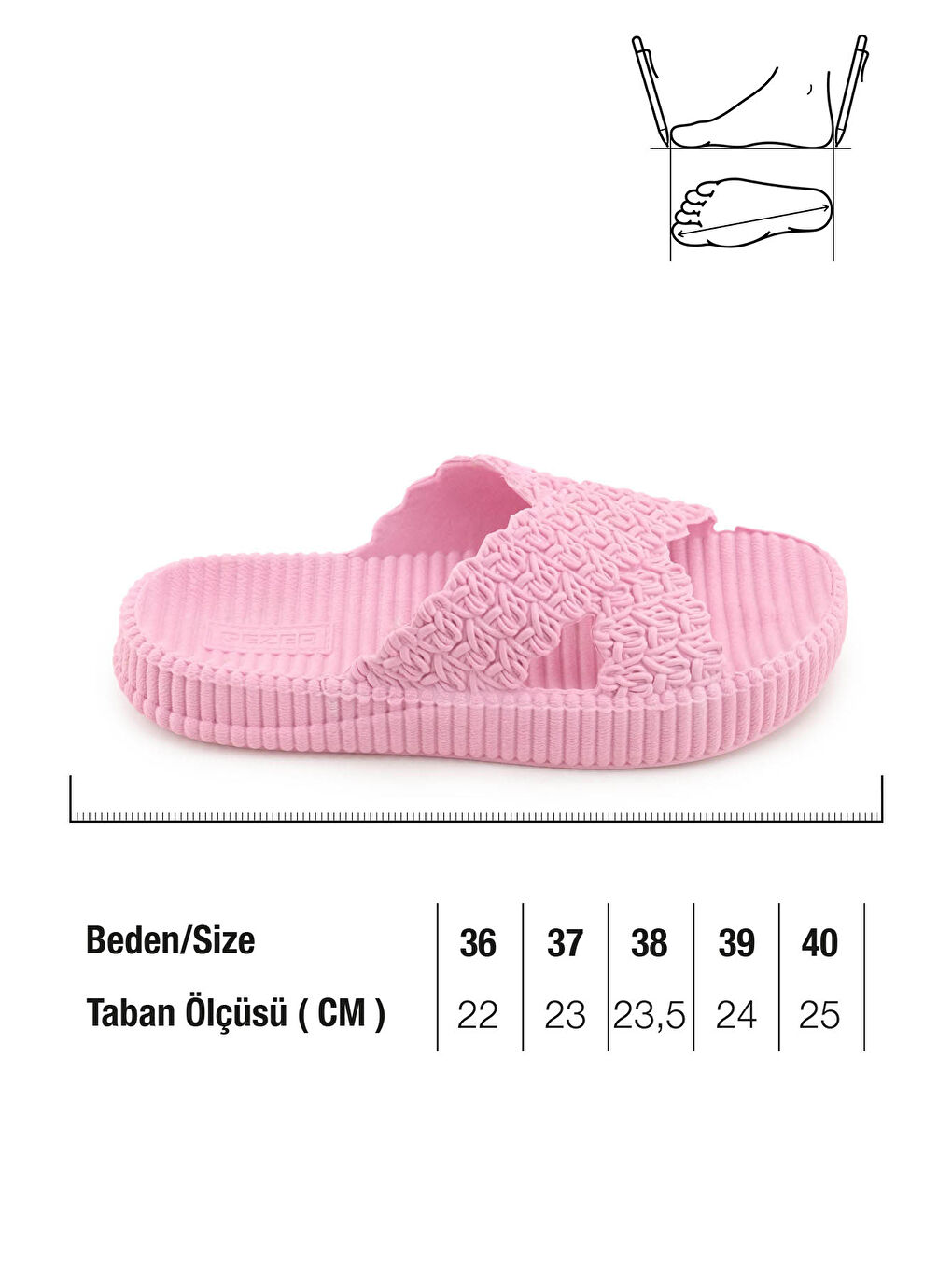 Pembe Kadın Yazlık Ev Banyo Islak Zemine Uygun Terlik-1