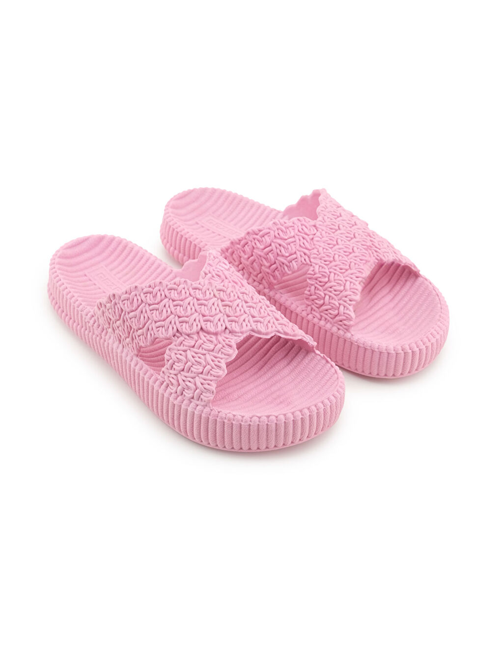 Pembe Kadın Yazlık Ev Banyo Islak Zemine Uygun Terlik-2