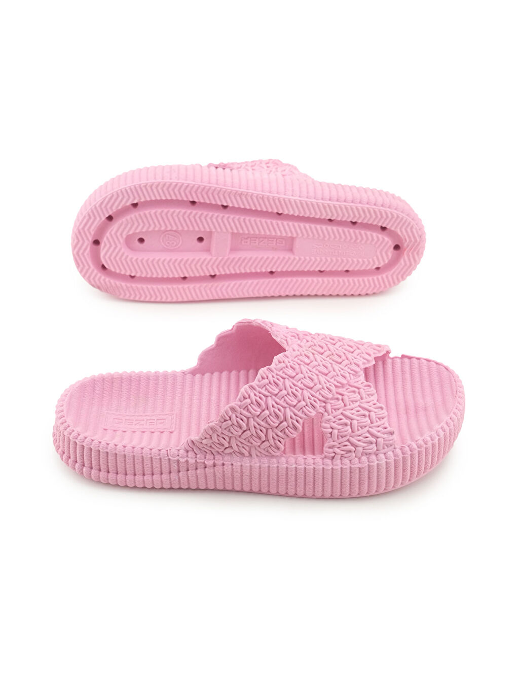 Pembe Kadın Yazlık Ev Banyo Islak Zemine Uygun Terlik-4