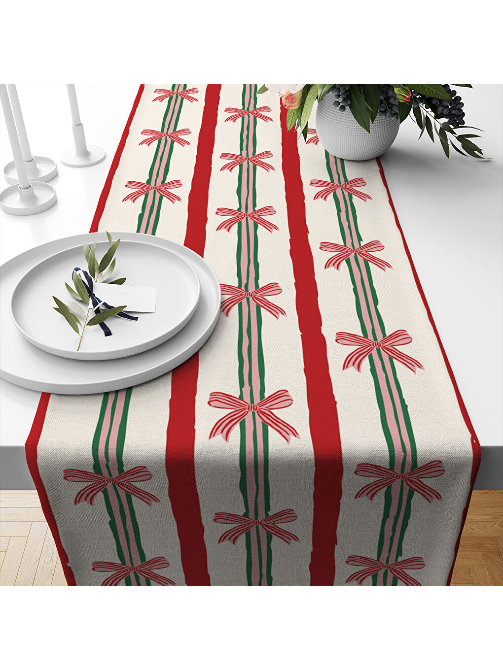 Karışık Yılbaşı Desenli Runner Modeli-1