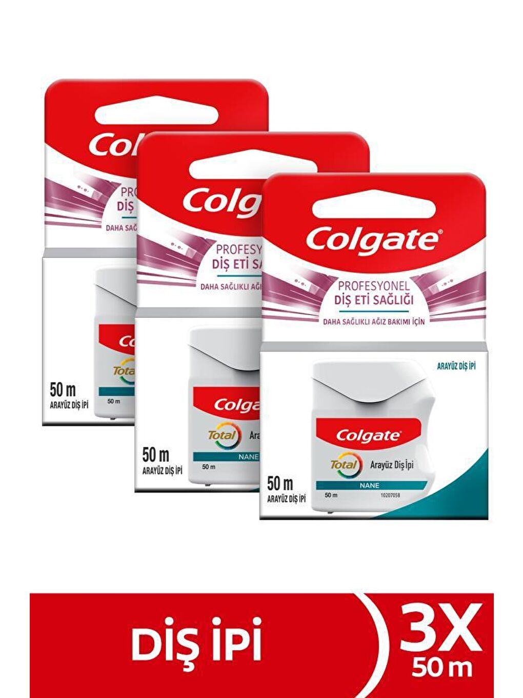 Colgate Beyaz Total Profesyonel Diş Eti Sağlığı Arayüz Diş İpi 3 x 50 m