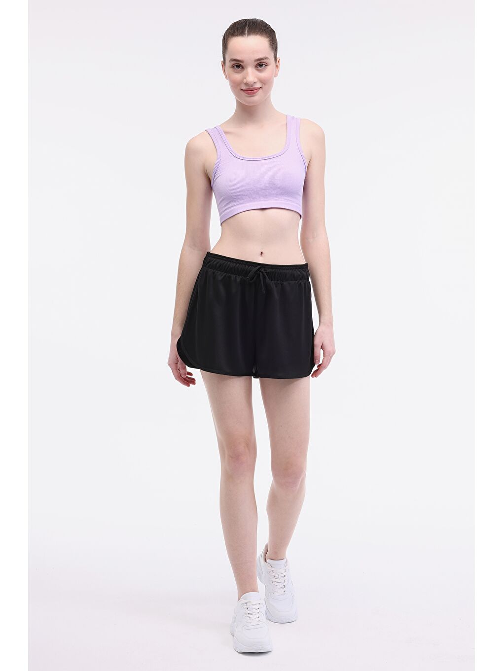 WL WEAR 2OKT914 5FX Siyah Kadın Şort-2