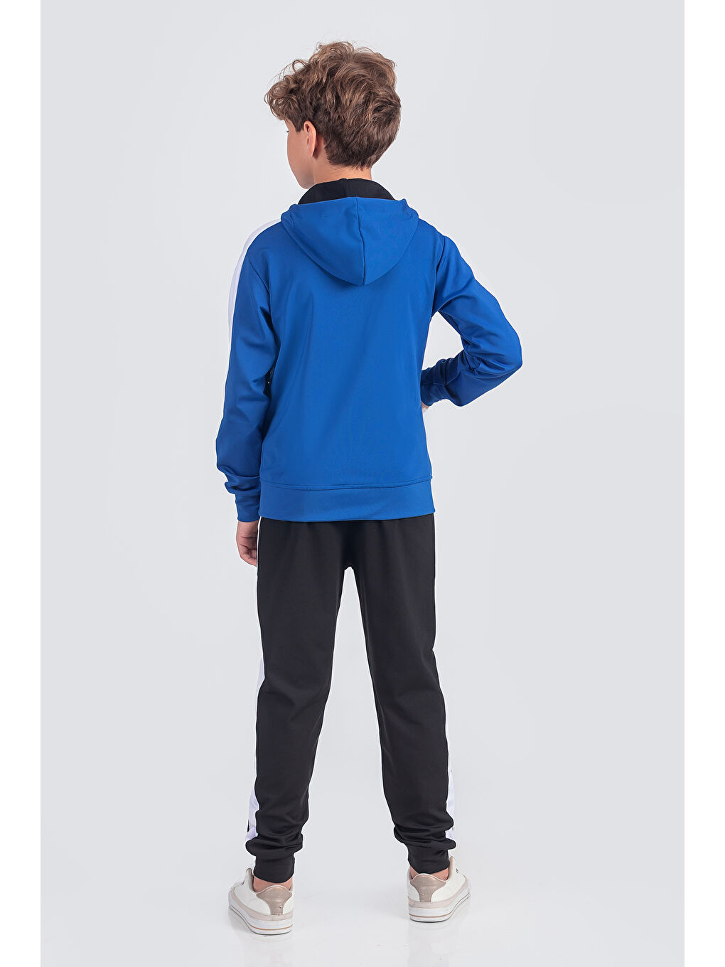 Mavi Kapüşonlu Dalkgıç Kumaş Eşofman Takımı Potential ESF2574-2