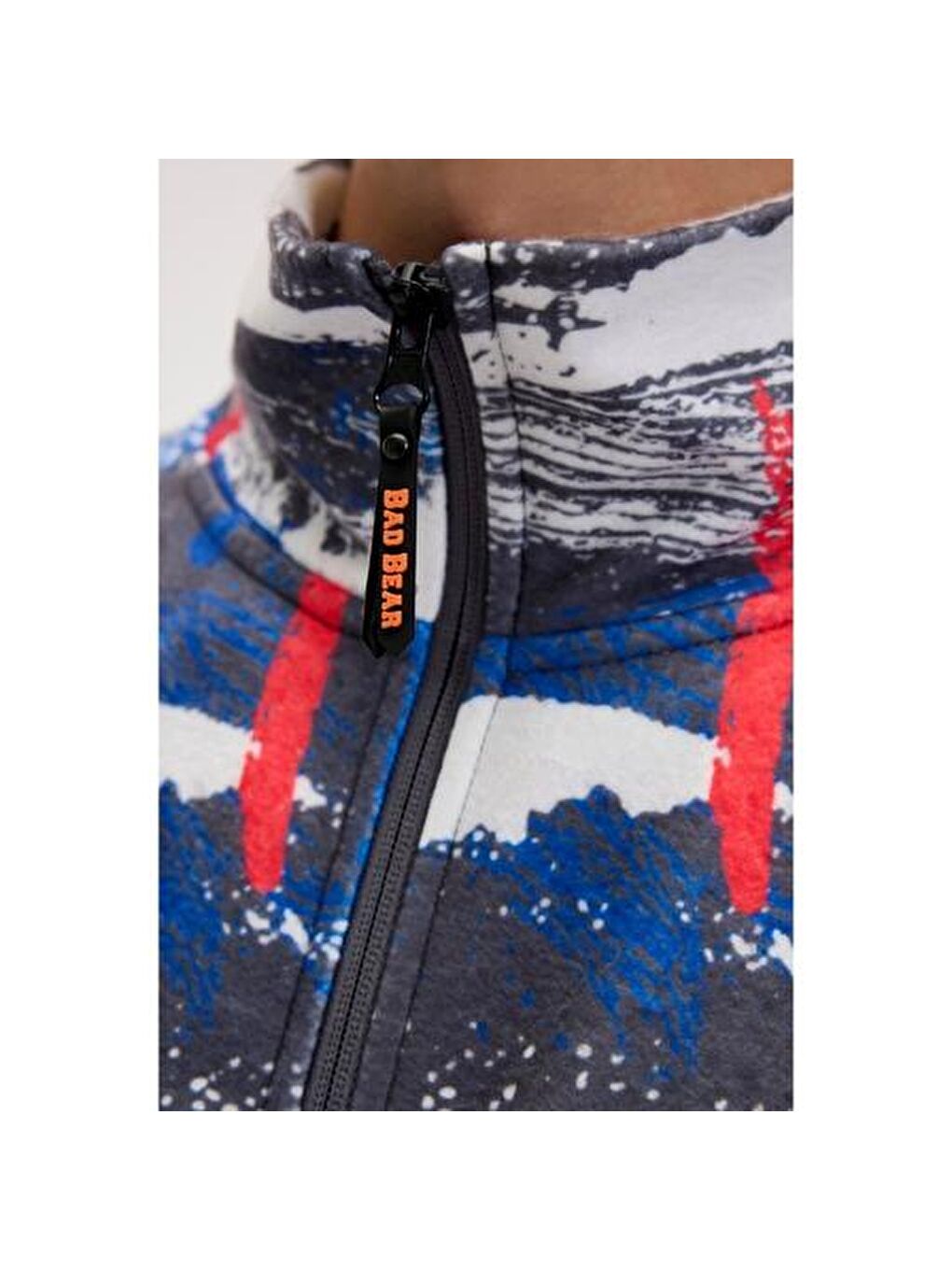 Karışık Full Zip Drew Polar Erkek Dik Yaka Fermuarlı Sweatshirt-1